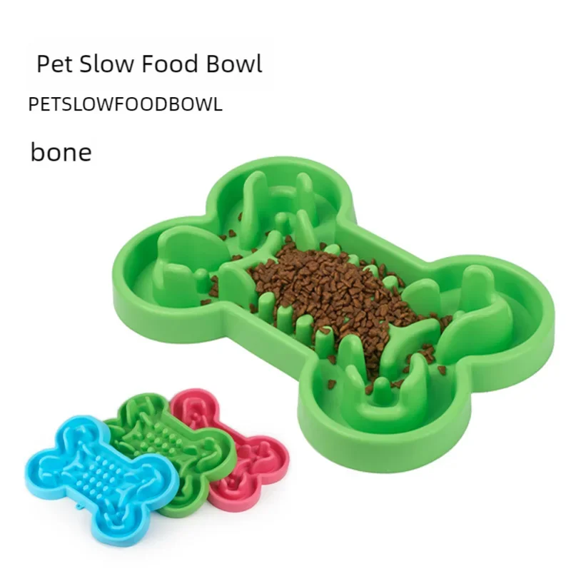 Pet Dog Bowl Healthy Soft rubber Slow Food Feeder Anti-Slip Anti-Gulping Choke travel bowl for Cat dog Food feeding slow feeder