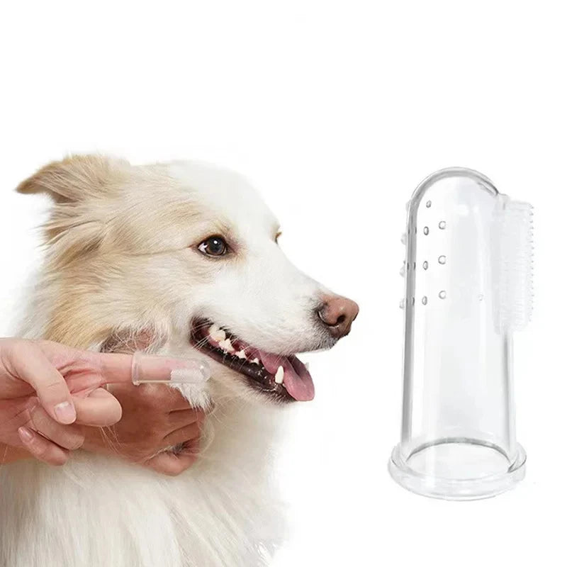 Silicone Fingertips Toothbrushes Cat Dog Pet Tools for Removing Bad Breath Tartar Pets Teeth Oral Cavity Cleaning Care Products