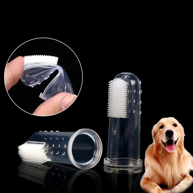 Silicone Fingertips Toothbrushes Cat Dog Pet Tools for Removing Bad Breath Tartar Pets Teeth Oral Cavity Cleaning Care Products