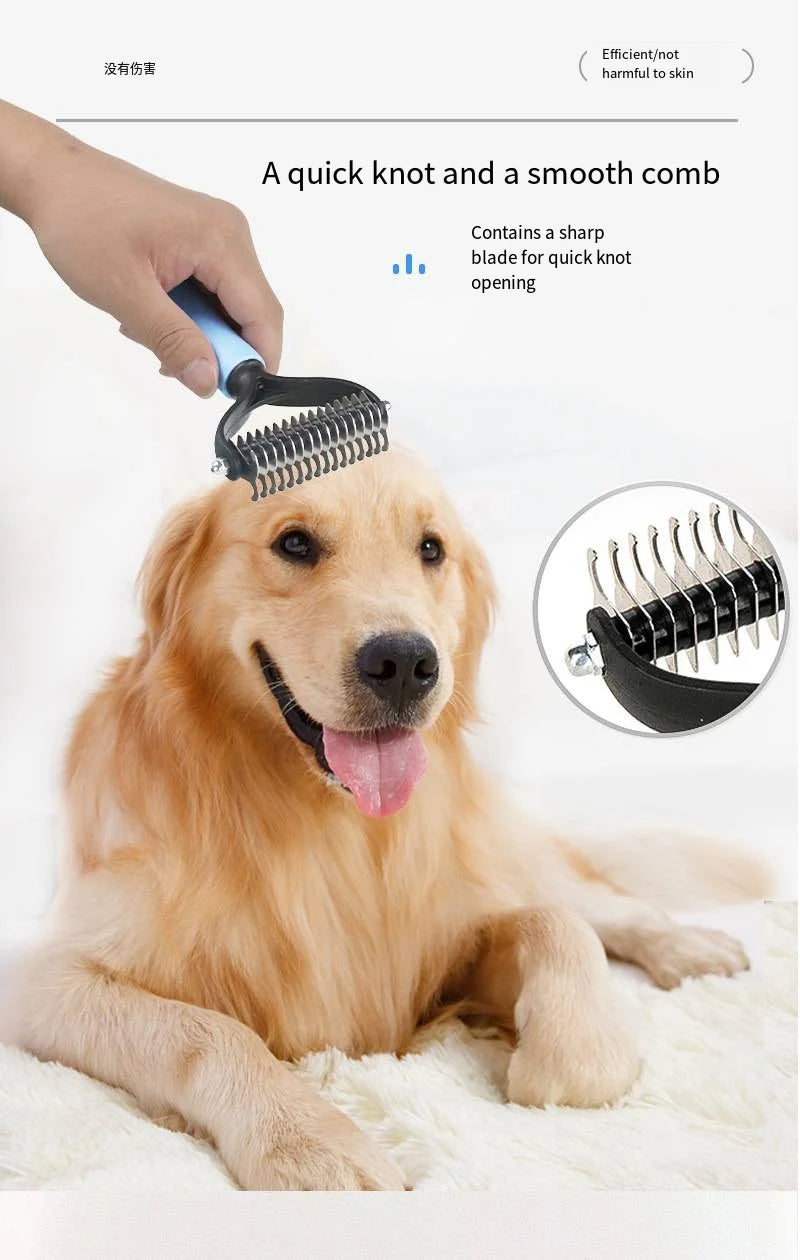 Stainless Pet Deshedding Brush Dog Hair Remover Pet Fur Knot Cutter Puppy Cat Comb Brushes Dogs Grooming Shedding Supplies
