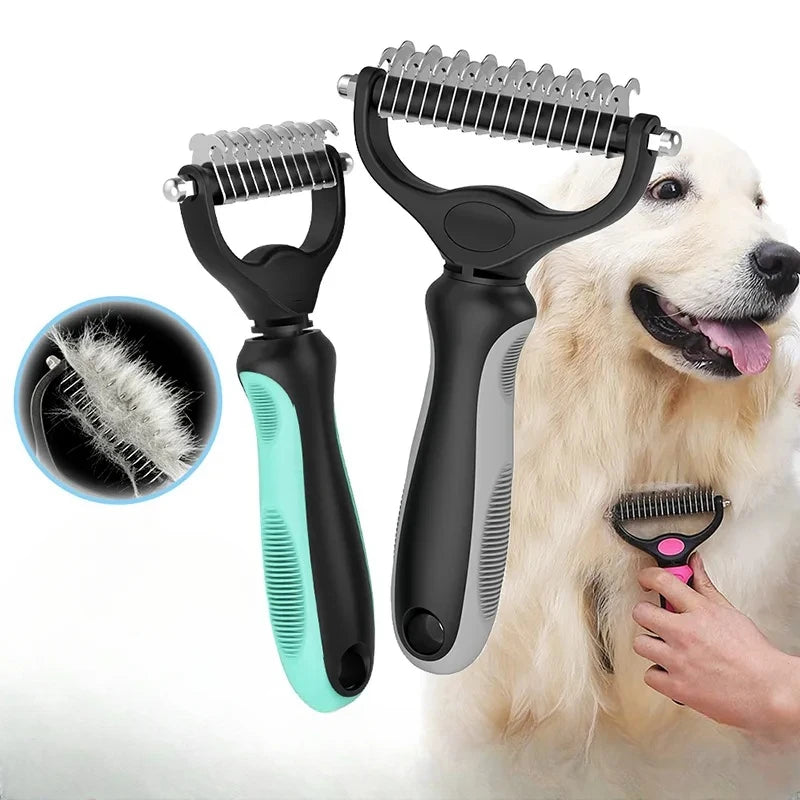 Stainless Pet Deshedding Brush Dog Hair Remover Pet Fur Knot Cutter Puppy Cat Comb Brushes Dogs Grooming Shedding Supplies
