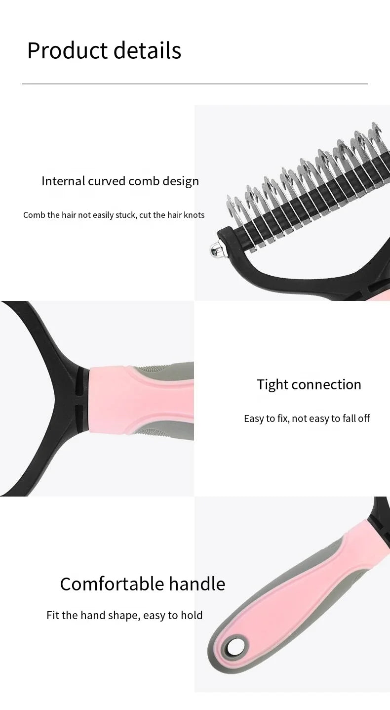 Dog Brush Pet Dog Hair Remover Cat Comb Grooming And Care Brush For Matted Long Hair and Short Hair Curly Dog Supplies Pet Items