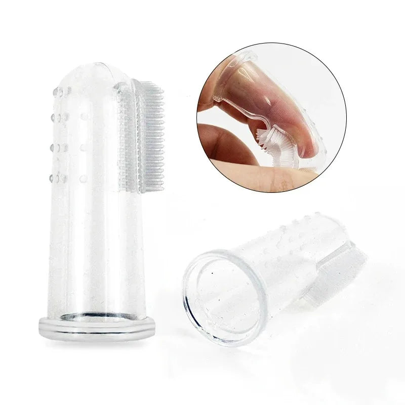 Silicone Fingertips Toothbrushes Cat Dog Pet Tools for Removing Bad Breath Tartar Pets Teeth Oral Cavity Cleaning Care Products